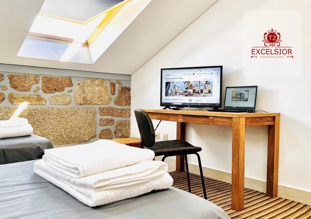 T2 Duplex - Exclusivo No Centro Historico Apartment Vila Real Bagian luar foto